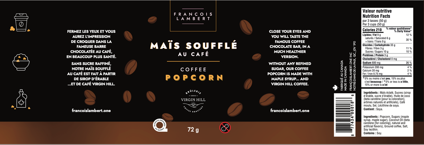 Popcorn au Café et à l'Érable ☕🍁