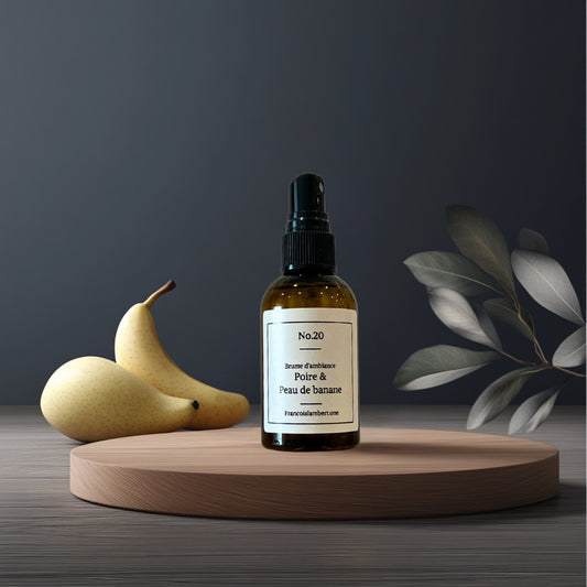 brume d'ambiance poire et peau de banane