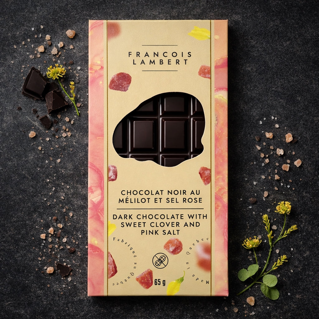 Dark chocolate, sweet clover & pink salt – Perfect balance for discerning palates