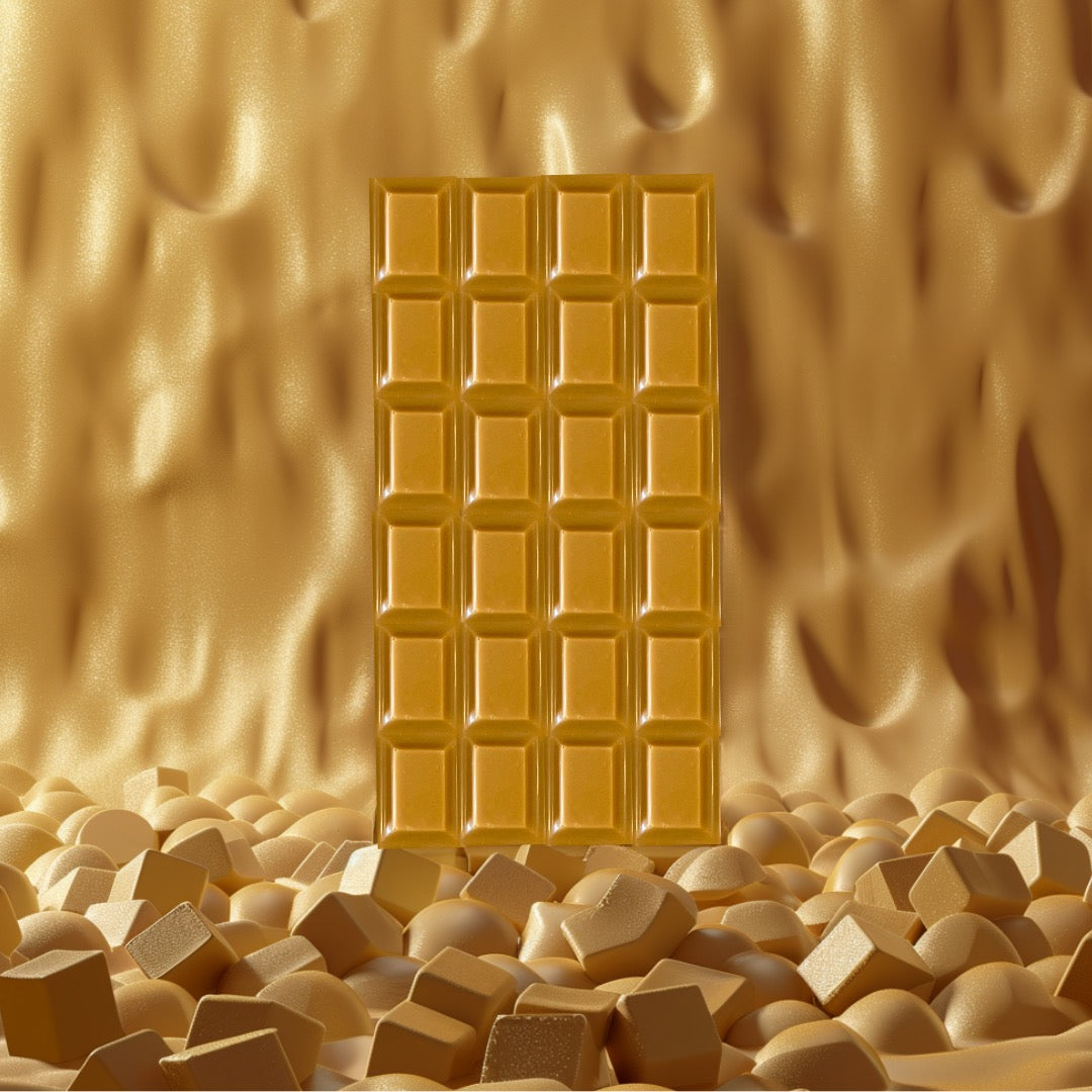 Golden chocolate bar