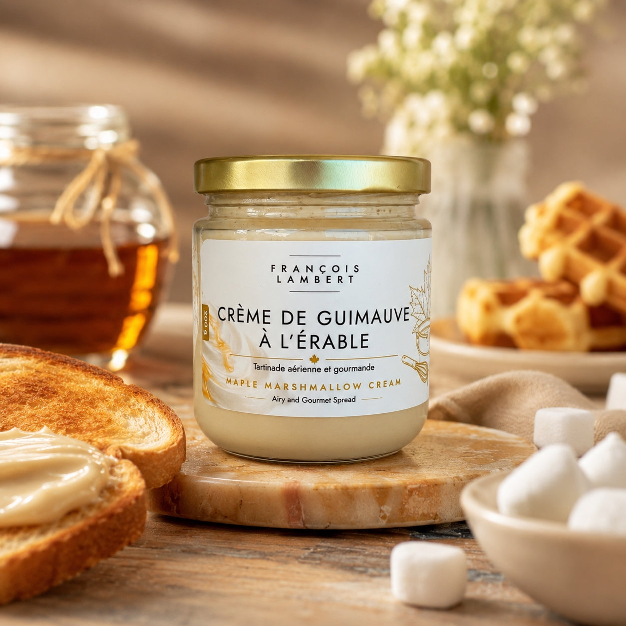 Crème de guimauve à l’érable – Tartinade aérienne et gourmande