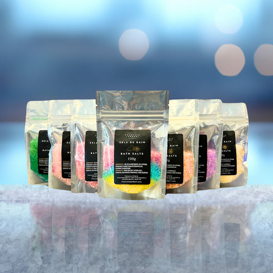 ensemble de sels de bain