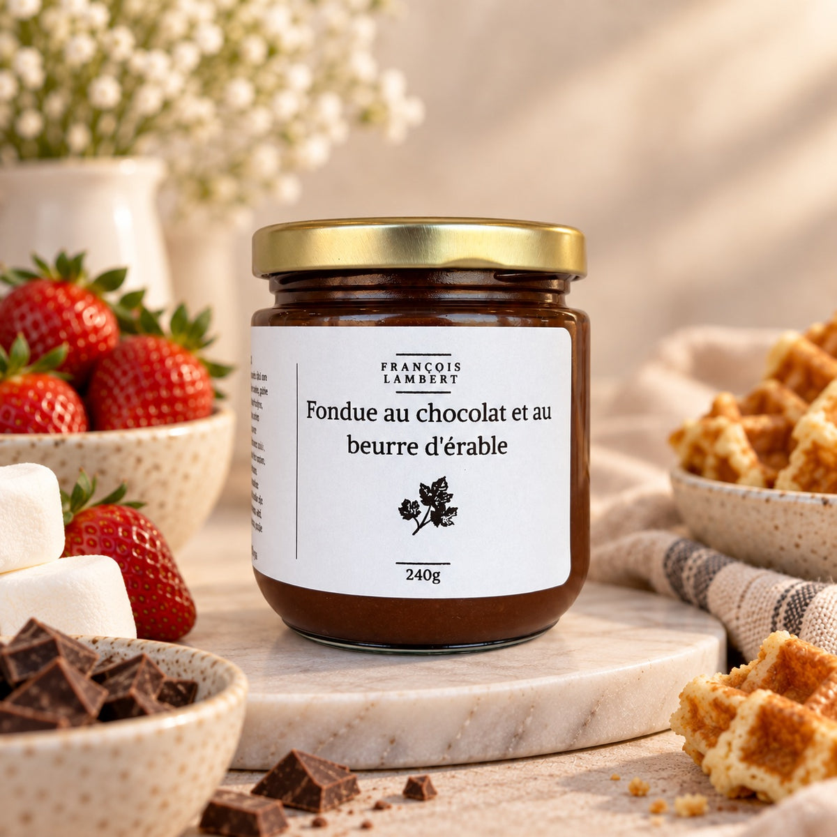 Fondue au chocolat & au beurre d’érable