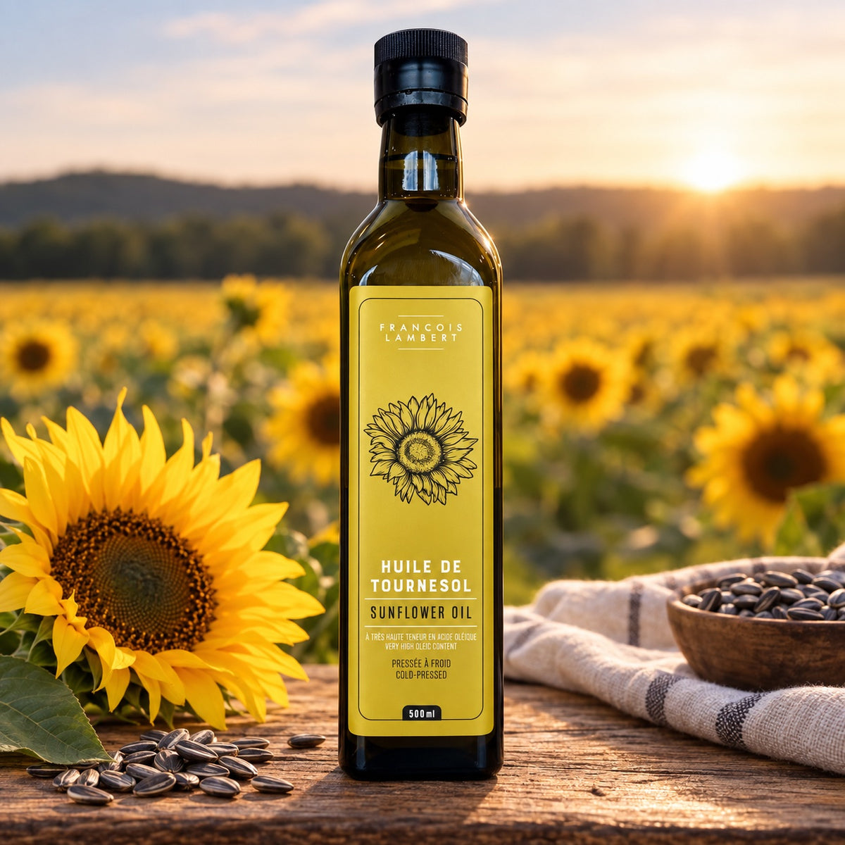 High oleic sunflower oil – Cold pressed 500 ml