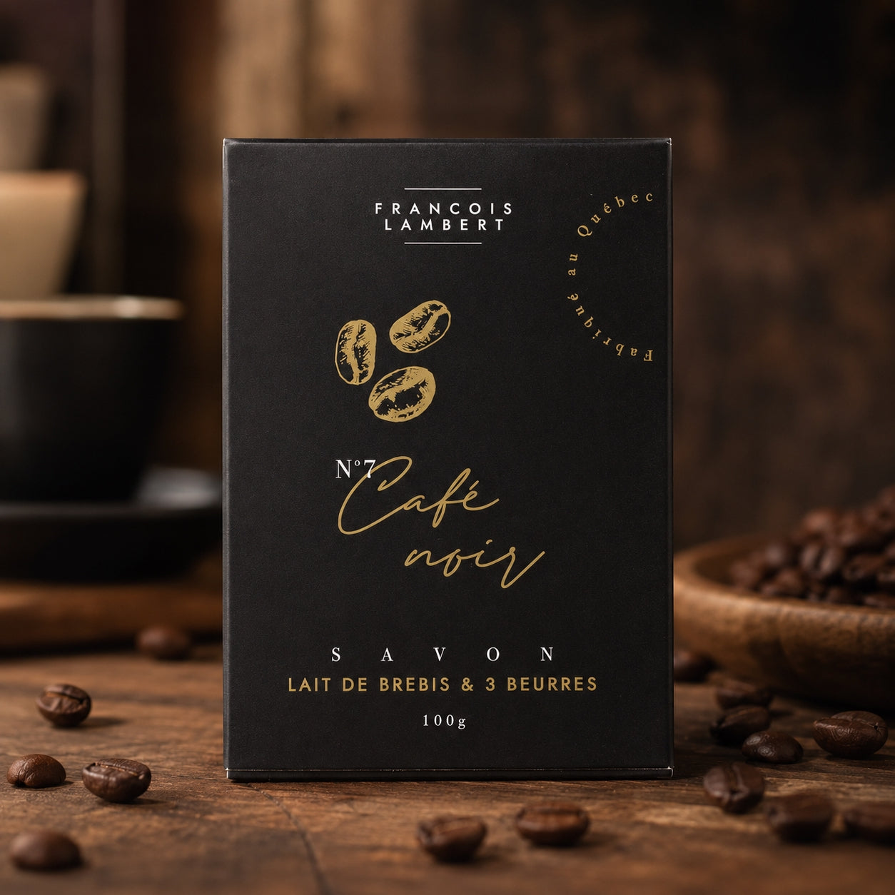 No.7 Savon au lait de brebis - Café Noir