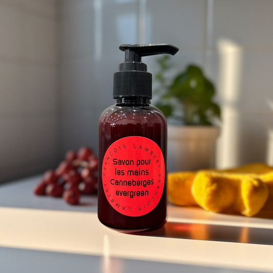 savon à mains canneberges