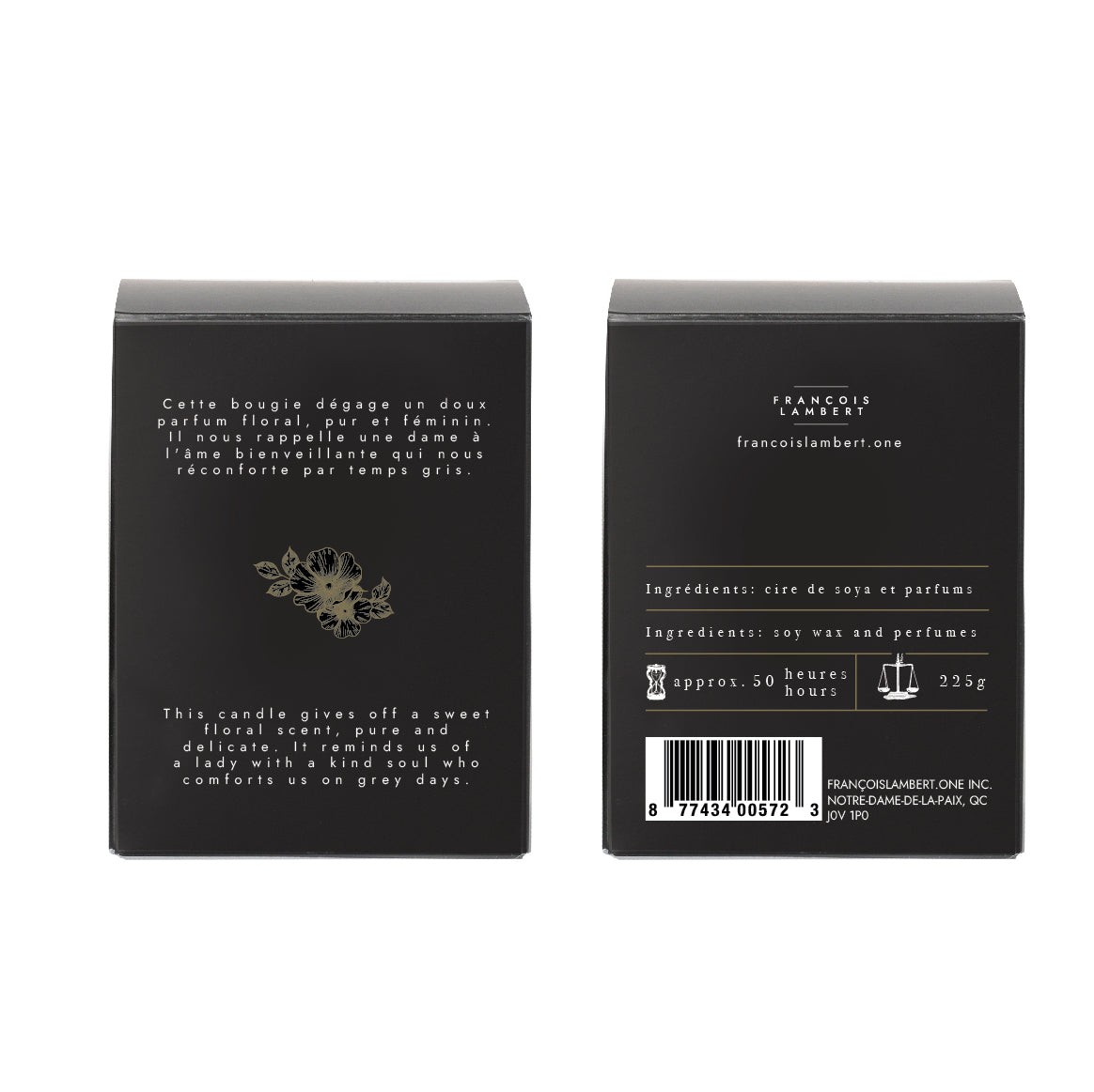 No.35 Blanche-Neige - Bougie de soya aux petites fleurs blanches des champs