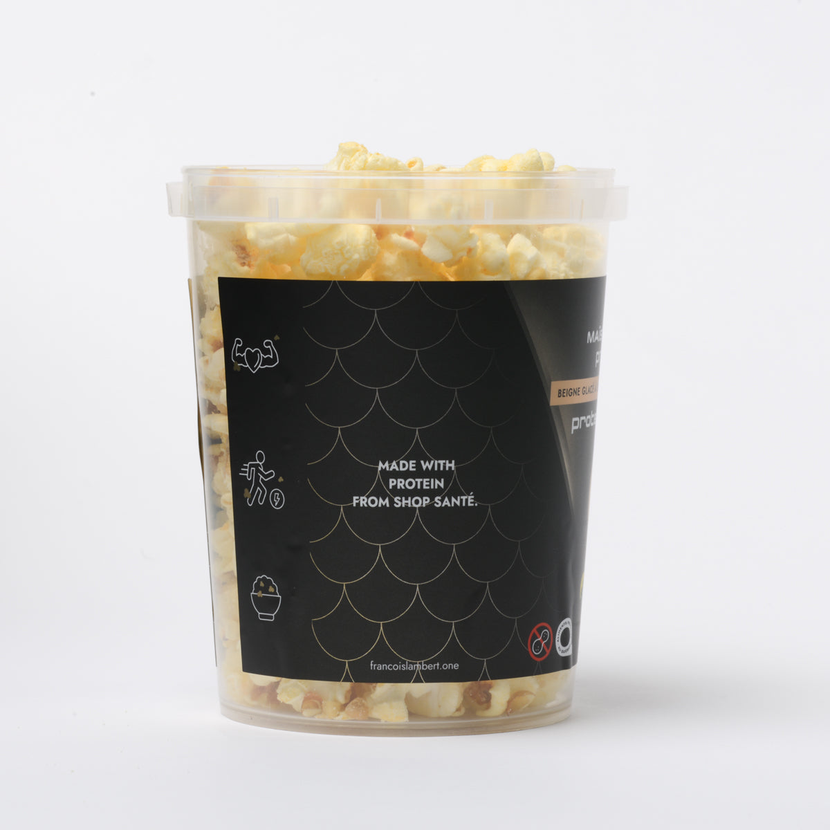 popcorn protéiné au beigne glacé à l'érable