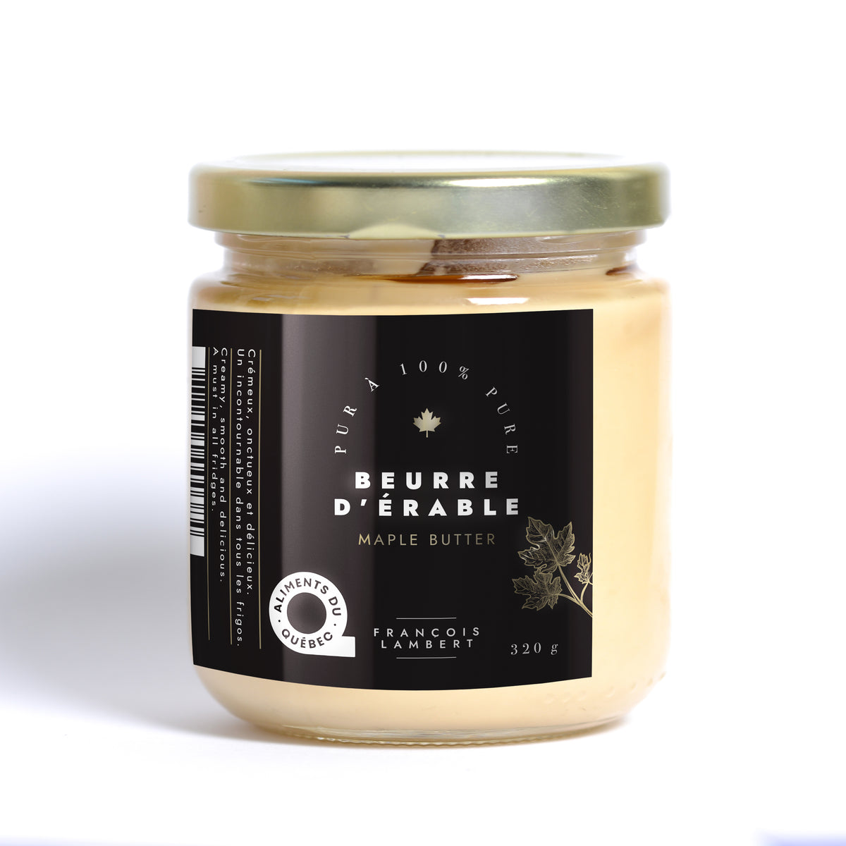Maple butter in glass jar