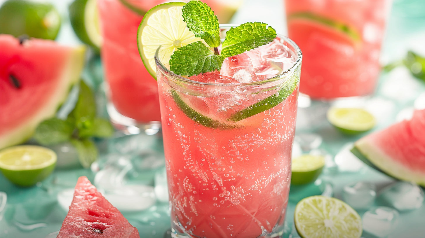 Agua Fresca de Melon d'Eau, Lime et Menthe