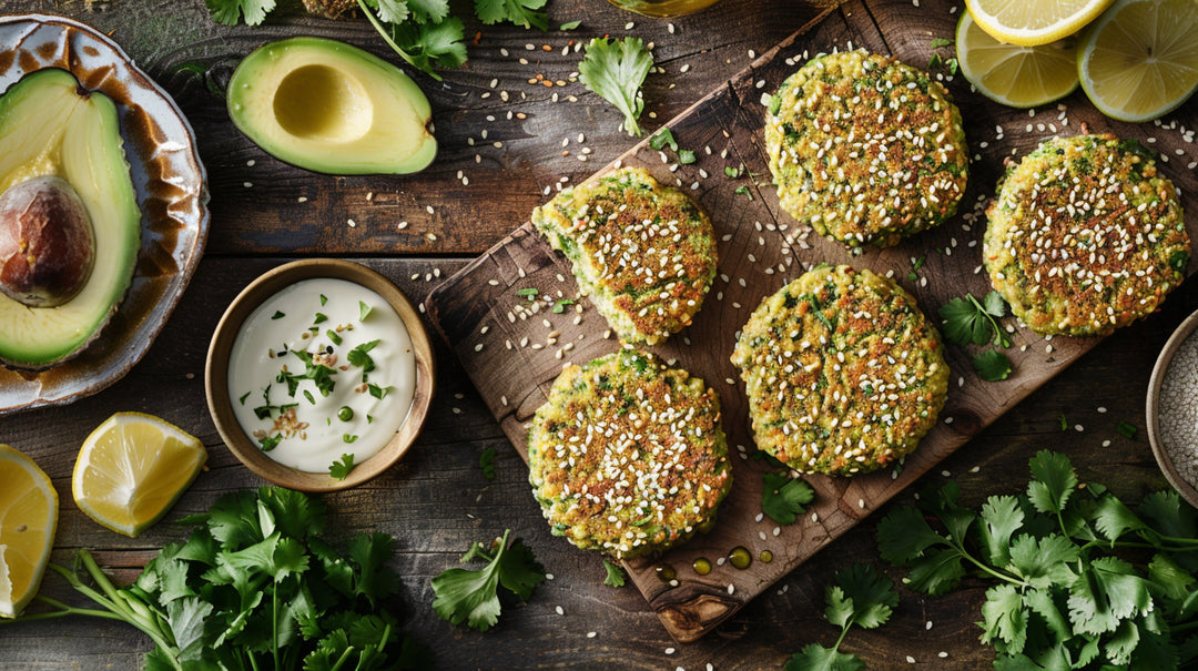 falafels au tahini et à l'avocat
