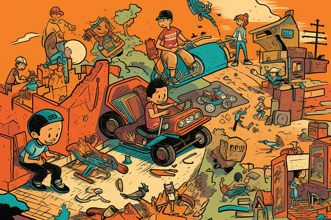 L'entrepreneur et l'enfant dans le carré de sable : la créativité comme clé du succès