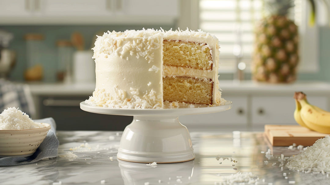 gâteau pina colada avec glaçage au fromage à la crème
