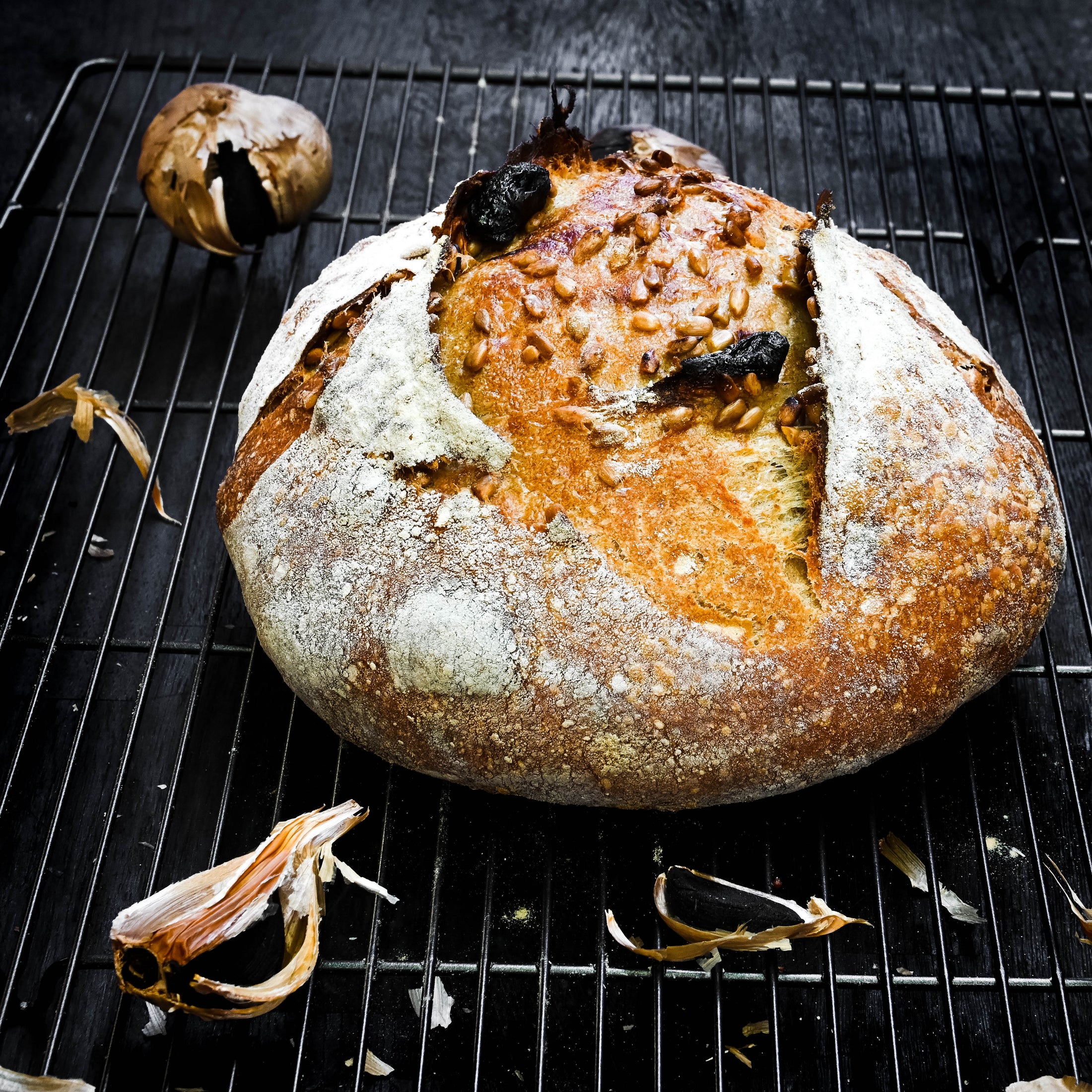 Homemade Bread with Black Garlic
