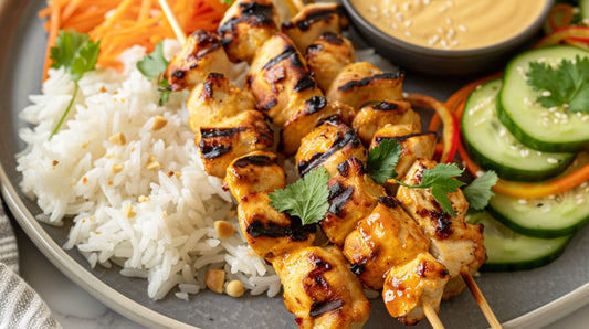 Poulet Satay avec Sauce aux Arachides