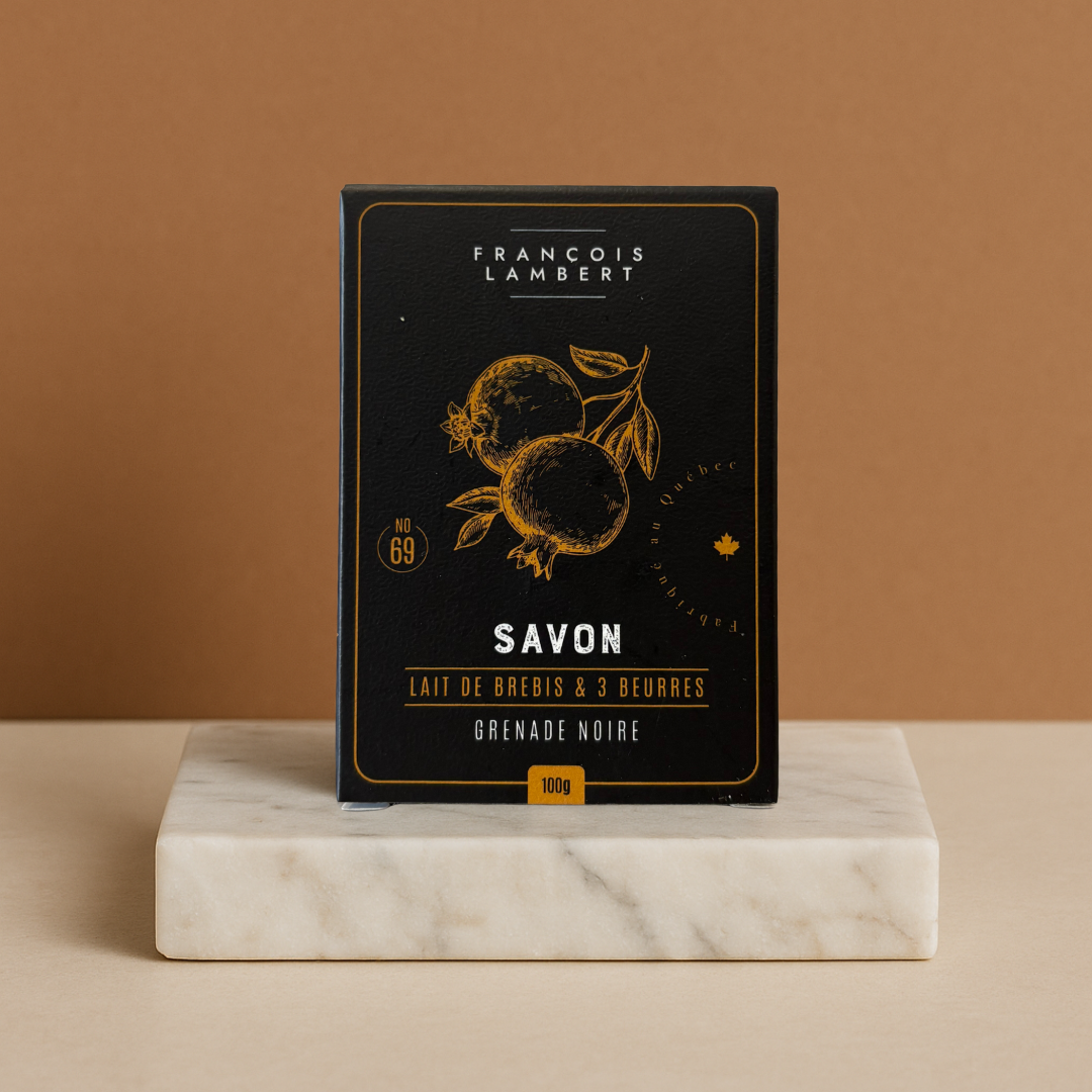 savon au lait de brebis grenade noire