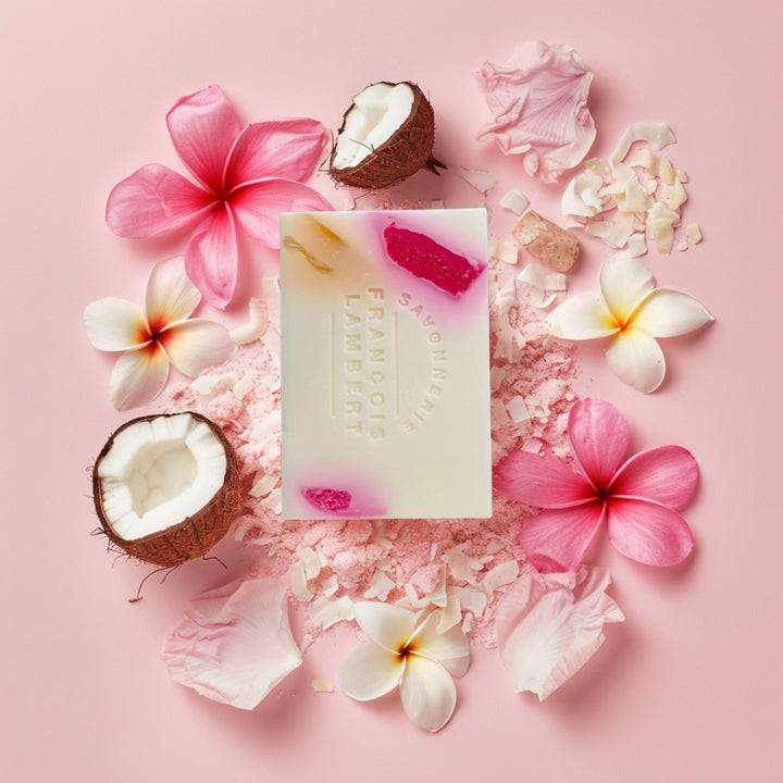 Savon fleurs vanille coco