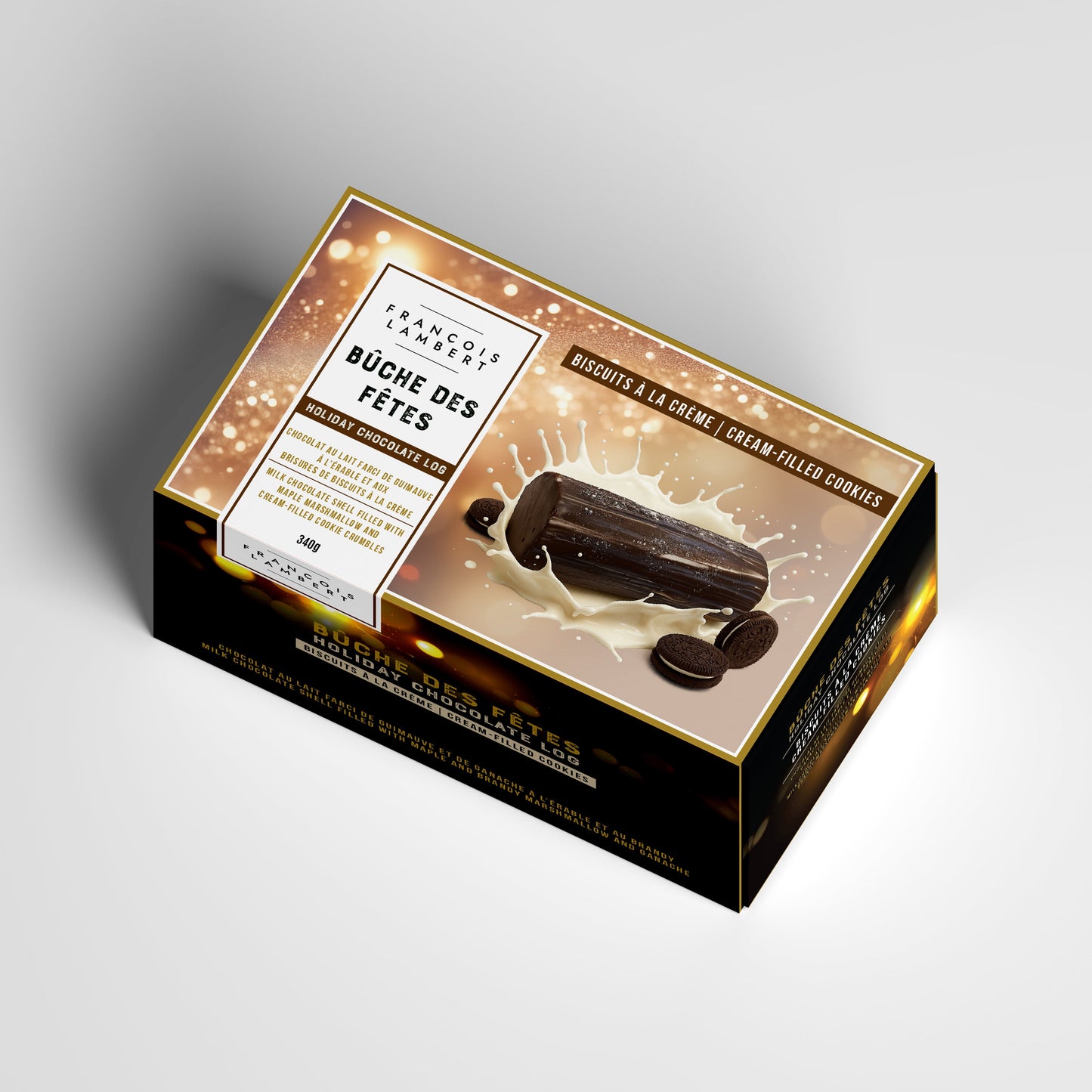 Bûche des Fêtes – Biscuits à la crème