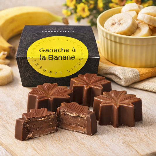 4 Stuffed Milk Chocolates - Banana Ganache 🍌🍫