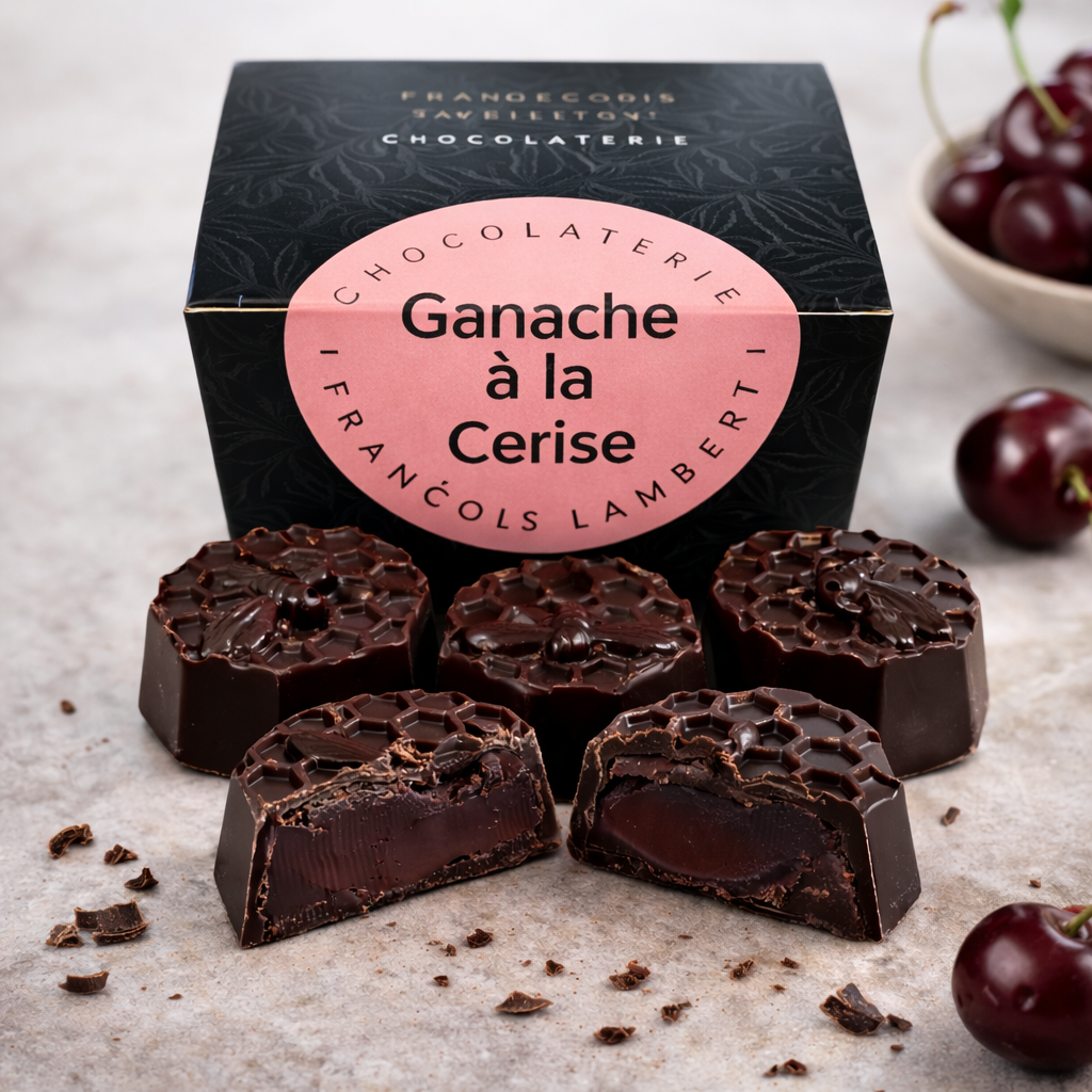 4 Stuffed Chocolates - Cherry Ganache