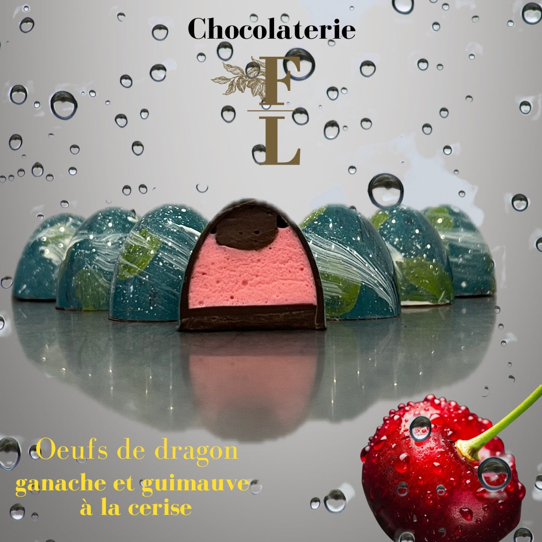 Œufs de Dragon Jour de la Terre - Ganache & Guimauve à la Cerise