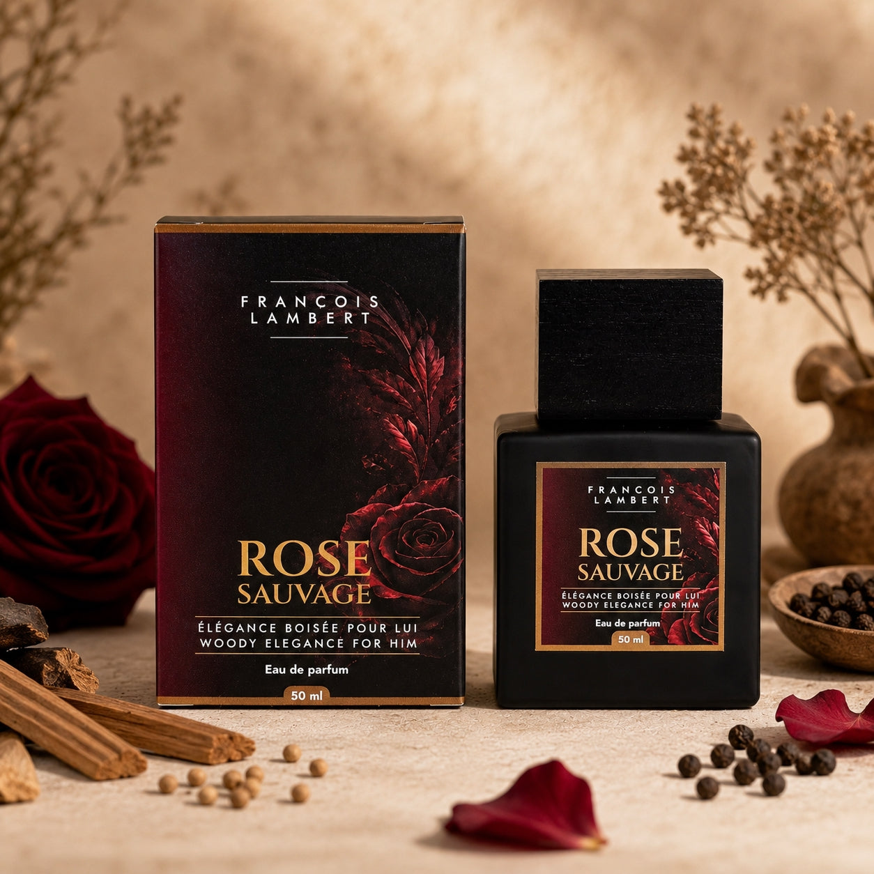 Rose Sauvage – Eau de parfum pour homme 50 ml