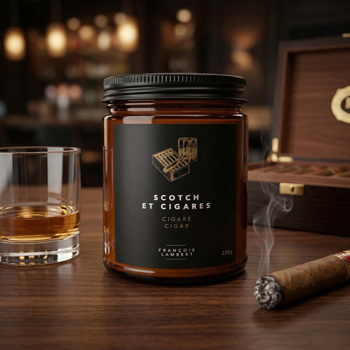 No.40 Scotch et cigares - Bougie de soya au cigare