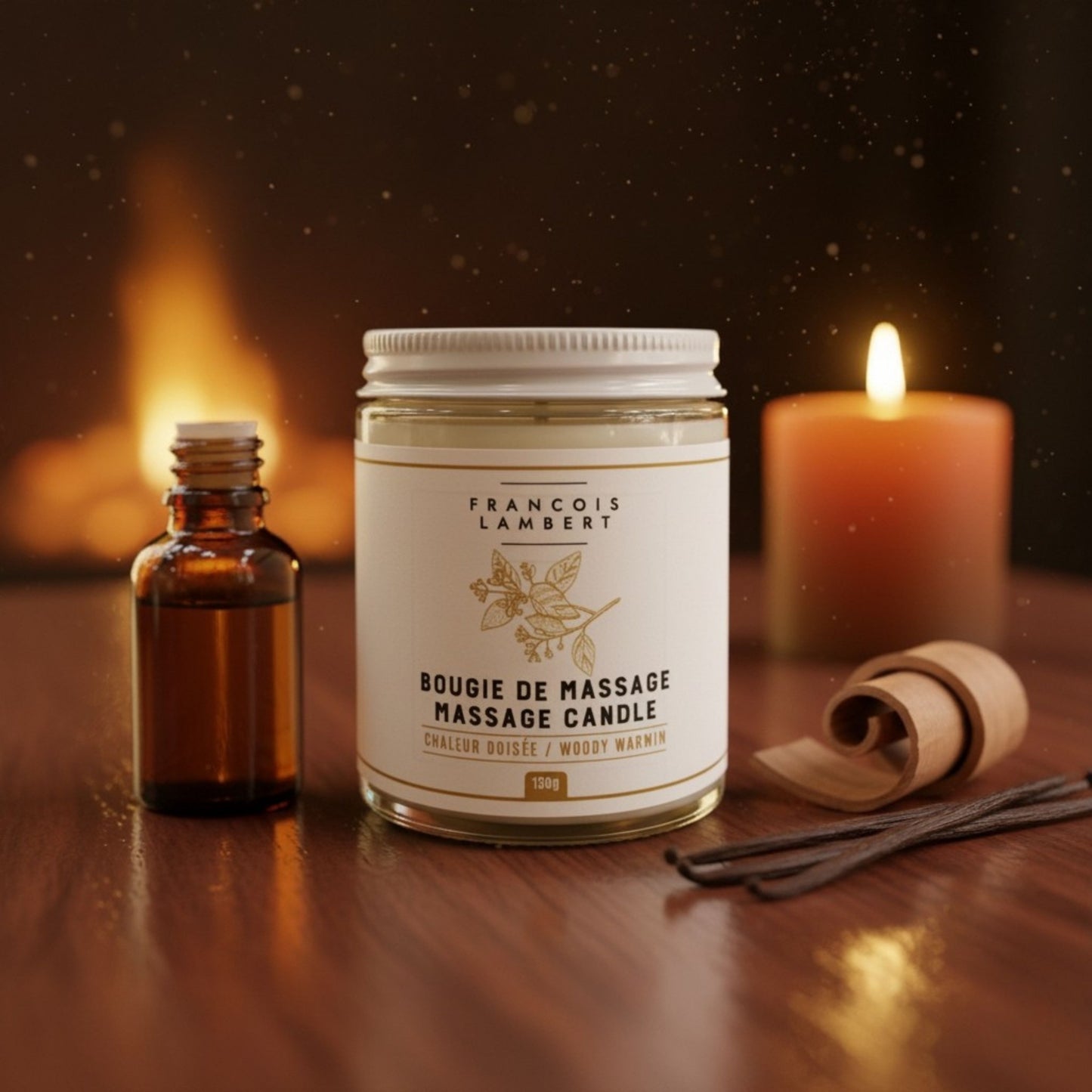 Bougie de massage - Chaleur boisée