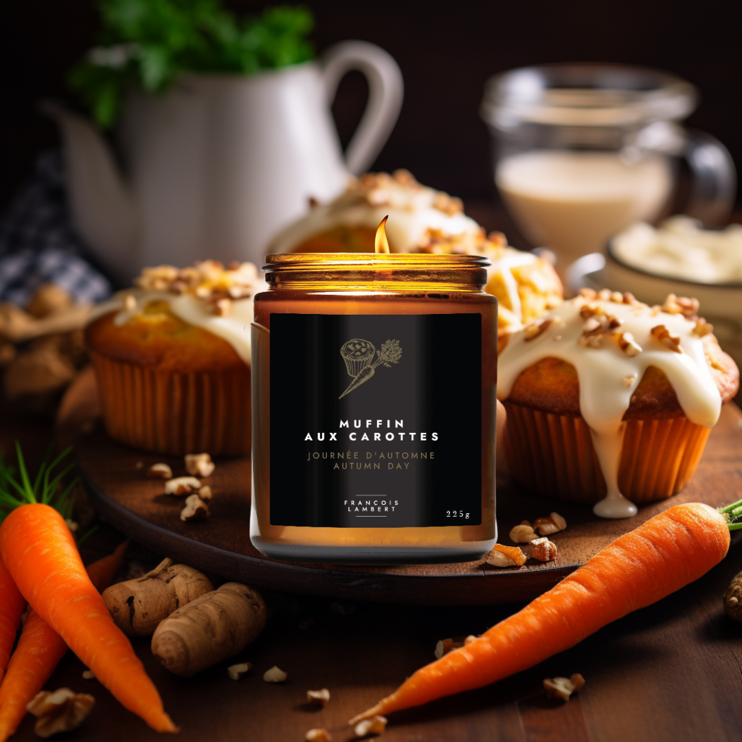 bougie de soya muffin aux carottes