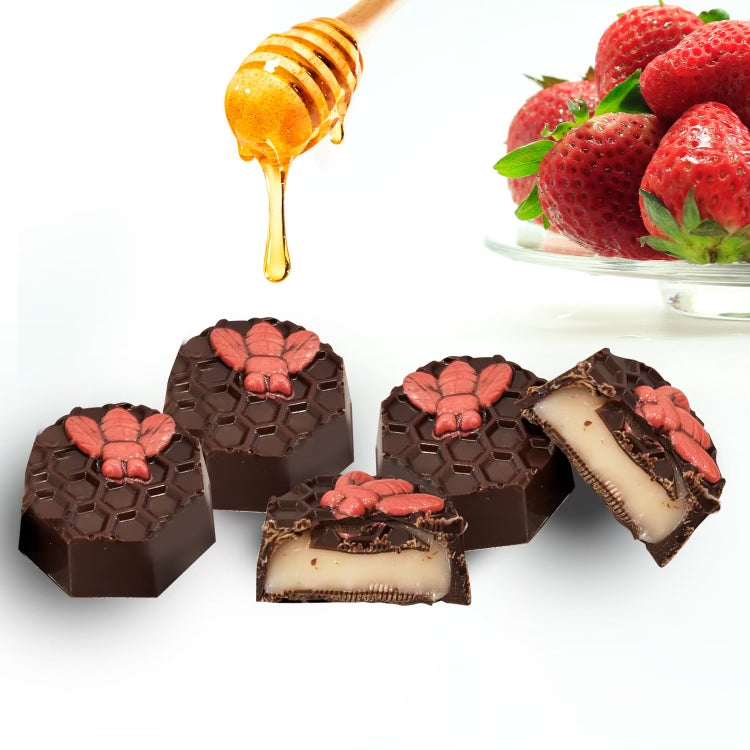 chocolats farcis à la fraise