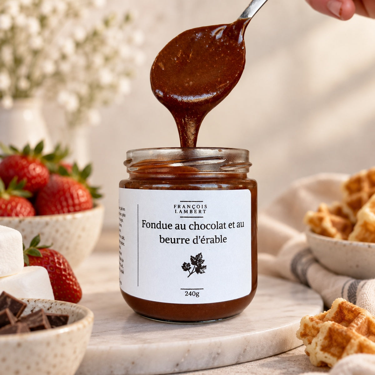 Fondue au chocolat & au beurre d’érable