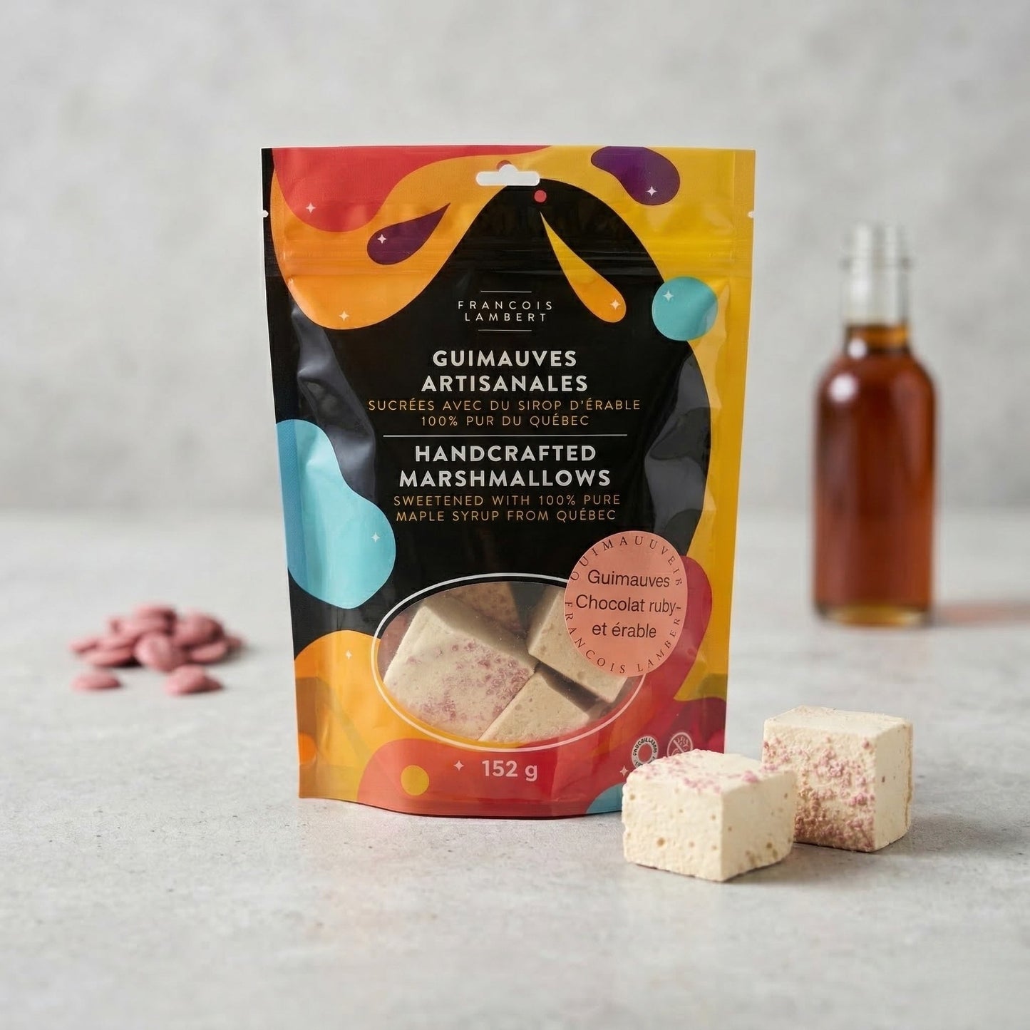 Guimauves artisanales à l’érable et chocolat Ruby