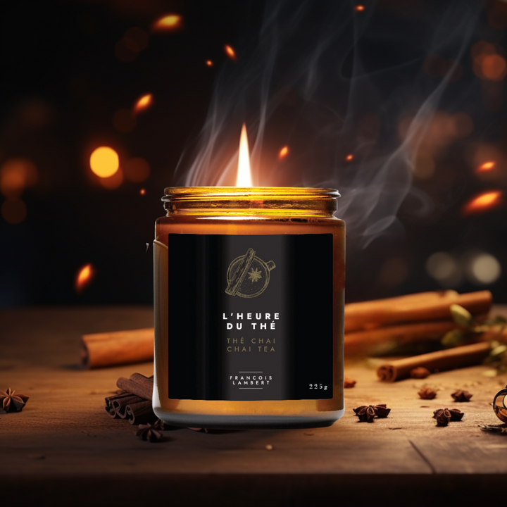 bougie de soya au thé chai