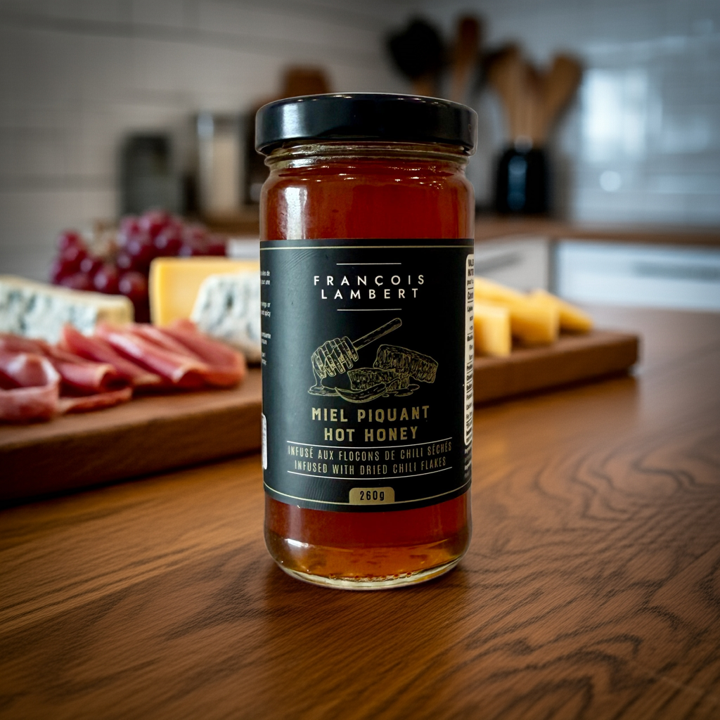 Miel épicé infusé aux flocons de piment