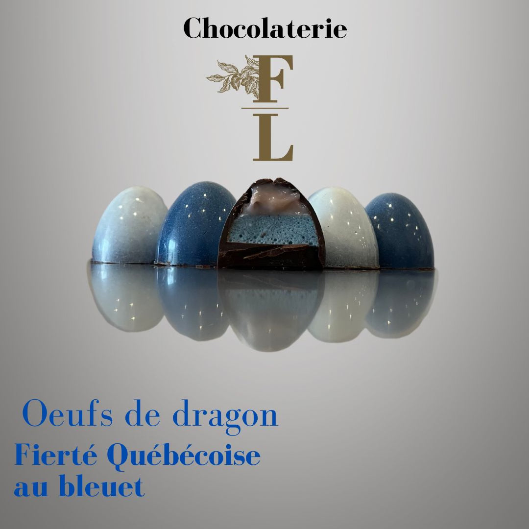chocolats farcis aux bleuets
