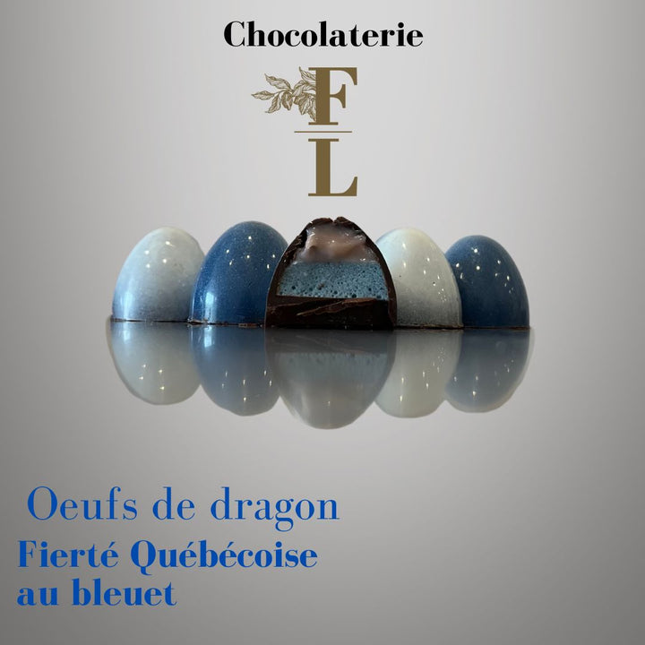 chocolats farcis aux bleuets