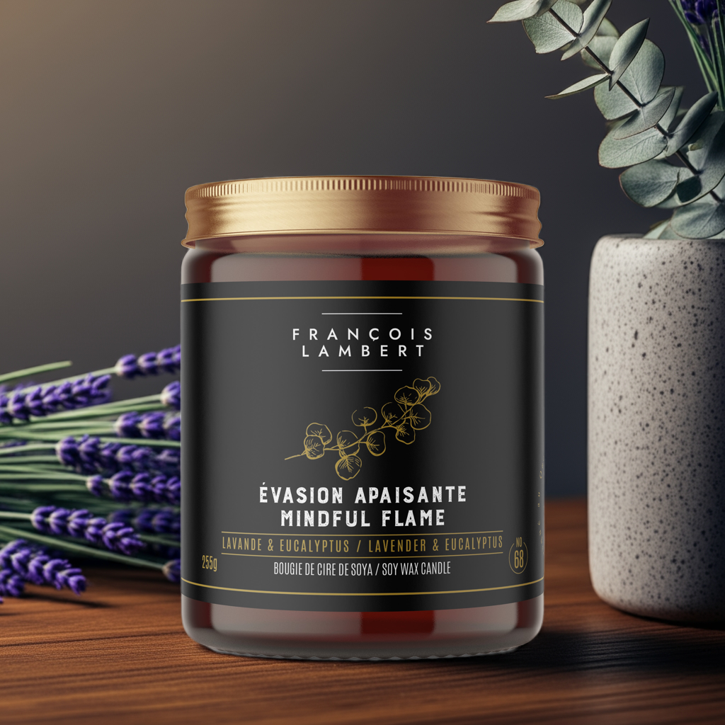 No.68 Évasion Apaisante - Bougie de soya Lavande et Eucalyptus