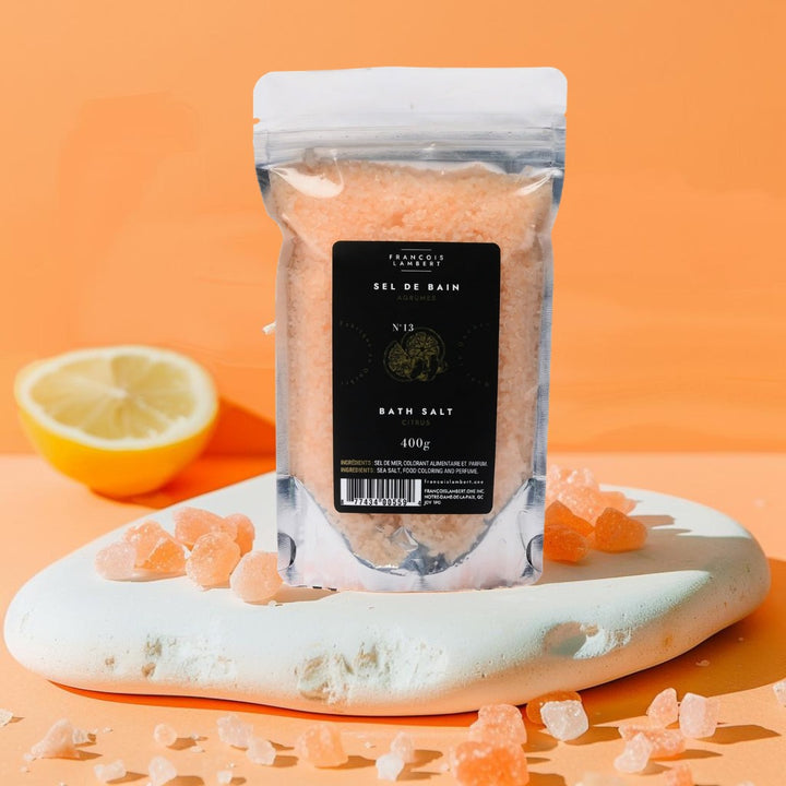 sel de bain aux agrumes