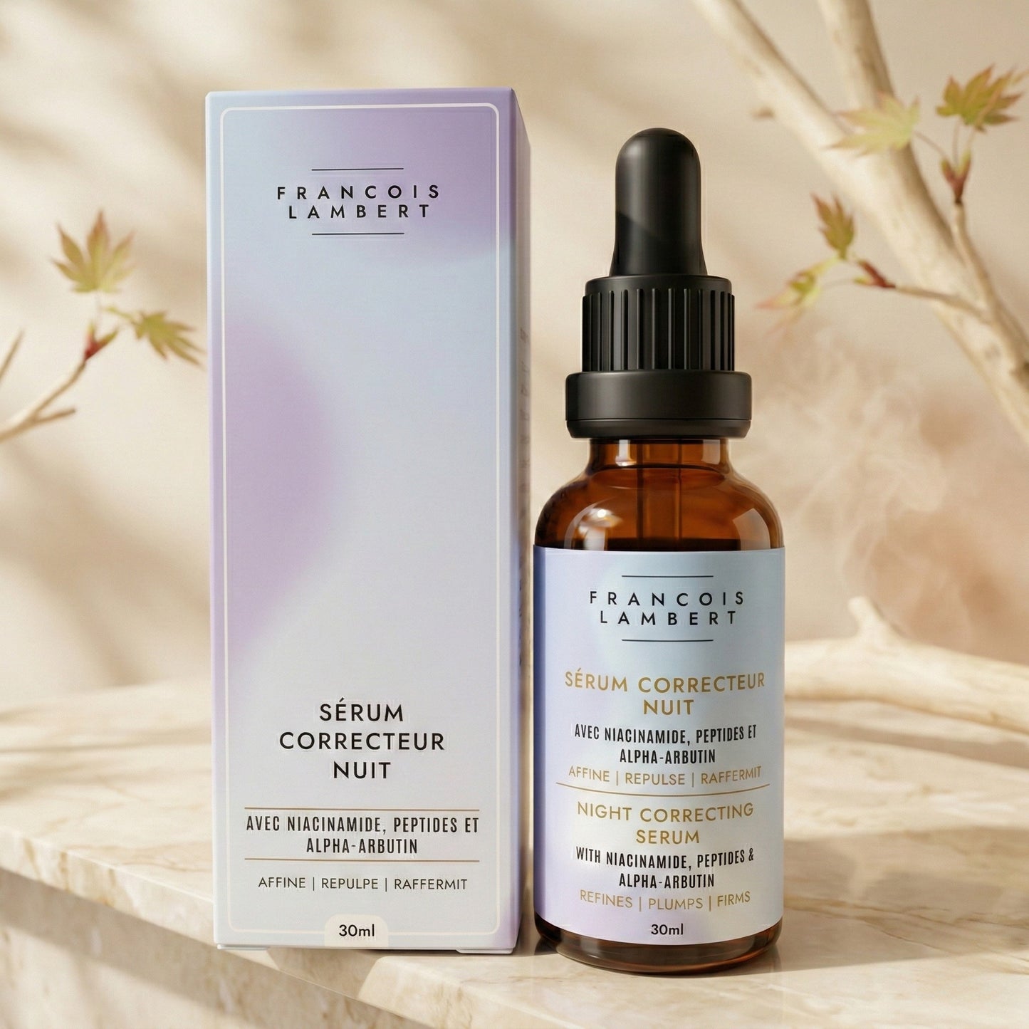 Sérum Nuit au Rétinol, Niacinamide et Peptides – Correcteur de peau