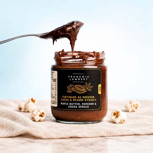 Tartinade au Pop-Corn, Cacao et Beurre d'Érable