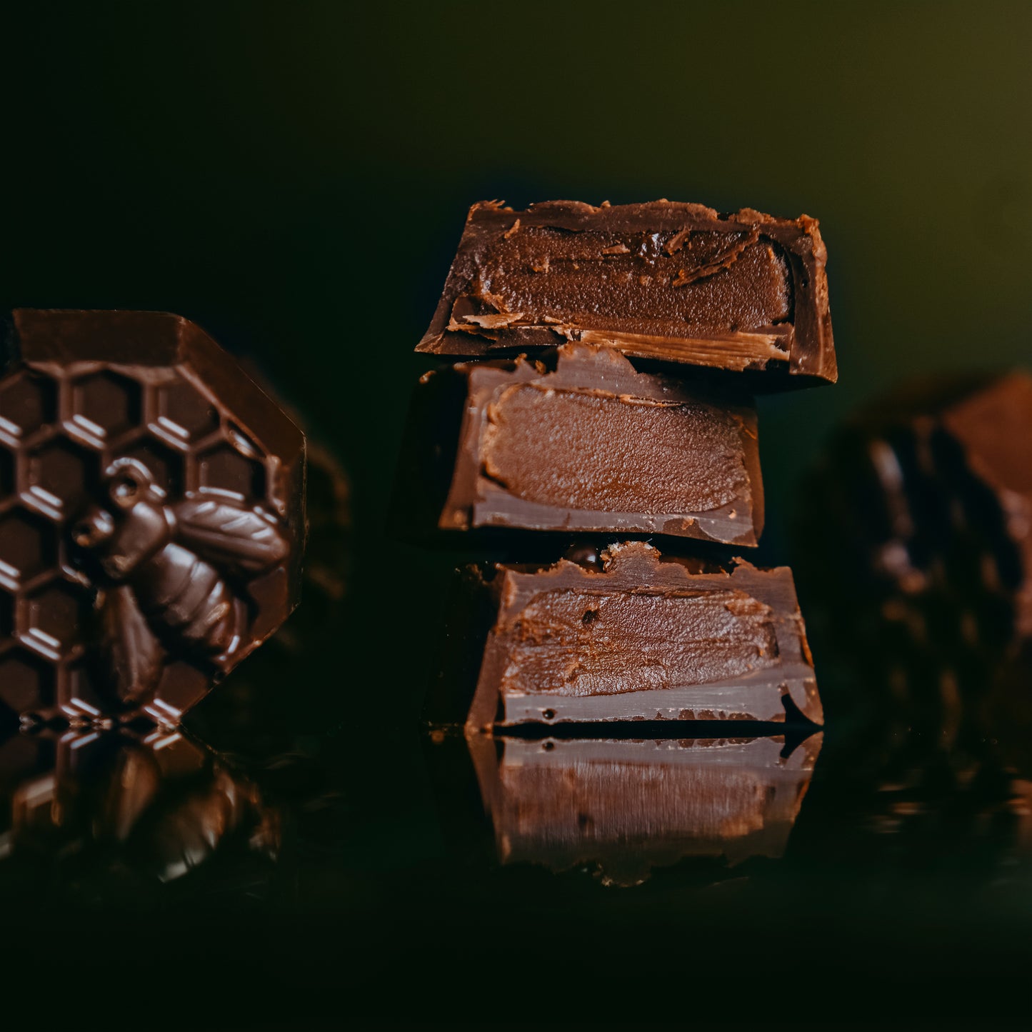 chocolats farcis à la ganache choco-miel_chocolaterie francois lambert