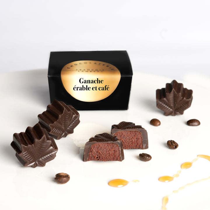 chocolats farcis ganache érable et café