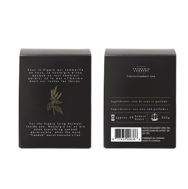 No.60 Peace and Love - Bougie patchouli à la cire de soya