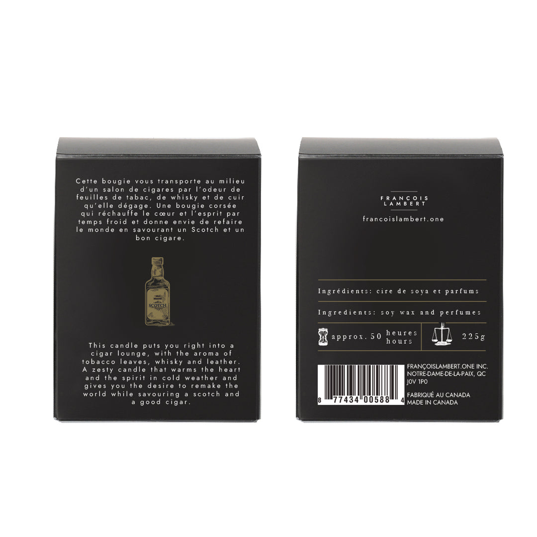No.40 Scotch et cigares - Bougie de soya au cigare