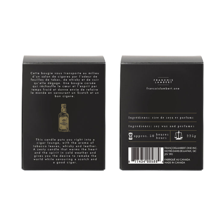 No.40 Scotch et cigares - Bougie de soya au cigare